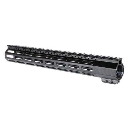 JE Machine AR-15 Ultra-Lightweight Minimalist Handguard 15", No Anti-Rotation Tabs, M-LOK Compatible