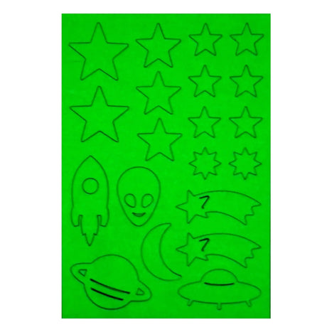 Mini Morale - Laser Cut 'Outta This World' Pack - Glow in the Dark, alternate view 2