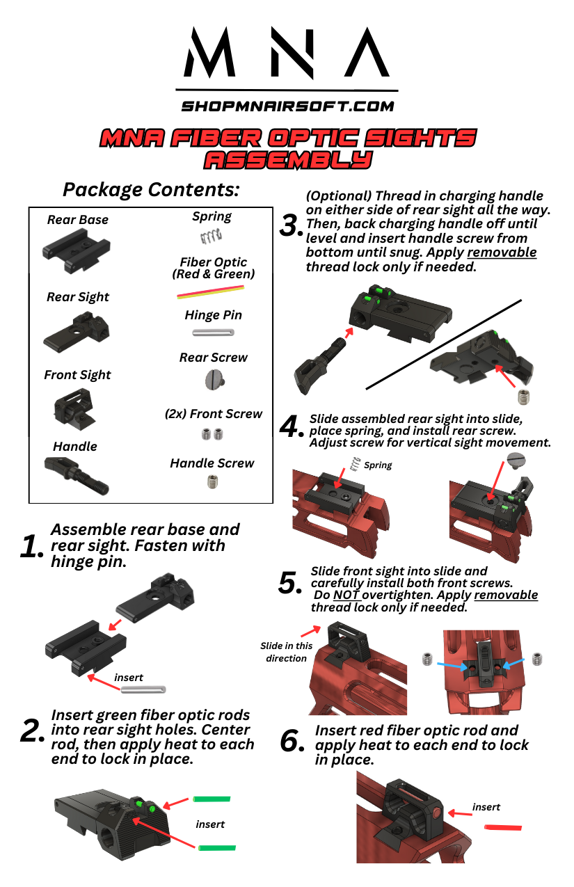 MNA Adjustable Fiber Optic Sight Set for Tokyo Marui Hi-CAPA 5.1, alternate view 3