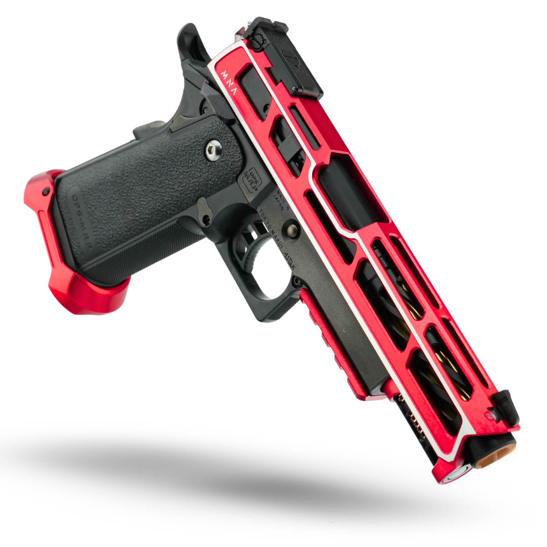 Project Genesis Two-Tone | Custom Tokyo Marui Hi-Capa 5.1 Airsoft Pistol Pre-Build in Red, alternate view 4