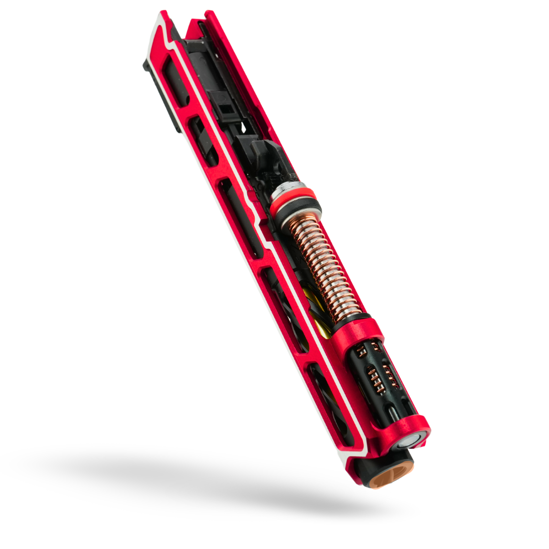 Project Genesis Two-Tone | Custom Tokyo Marui Hi-Capa 5.1 Airsoft Pistol Pre-Build in Red, alternate view 5