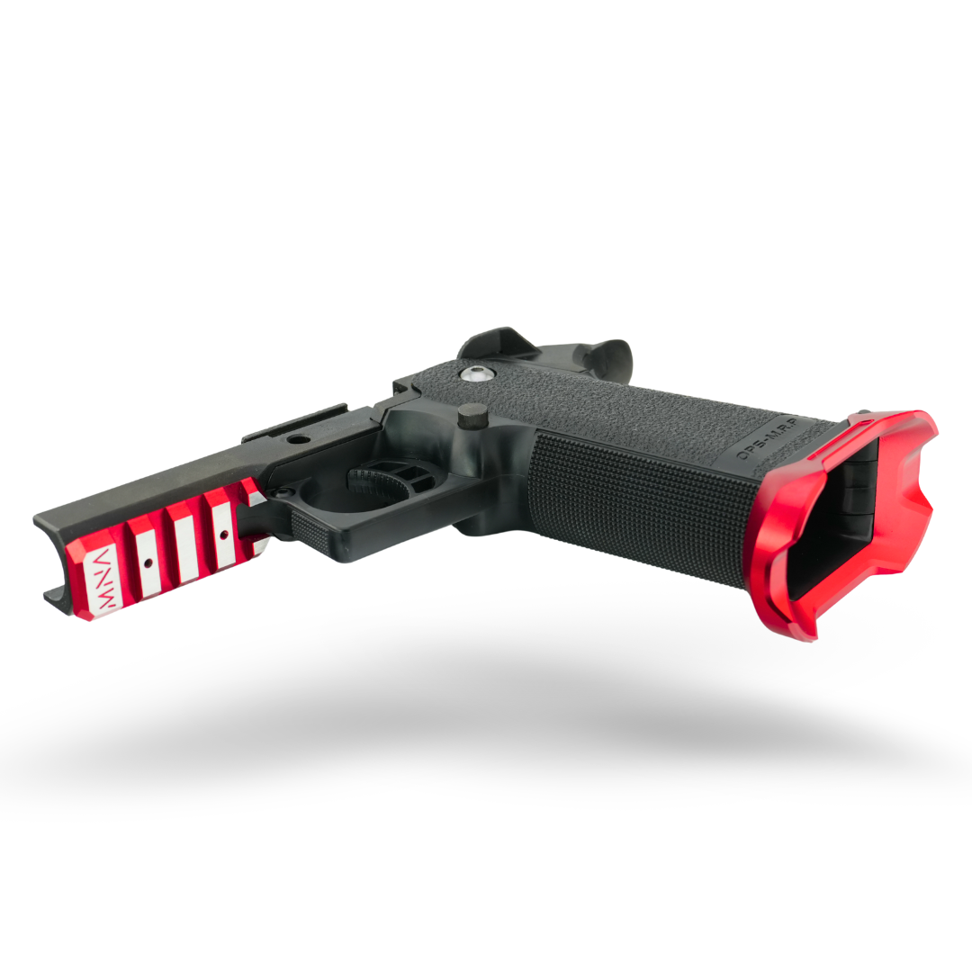 Project Genesis Two-Tone | Custom Tokyo Marui Hi-Capa 5.1 Airsoft Pistol Pre-Build in Red, alternate view 7