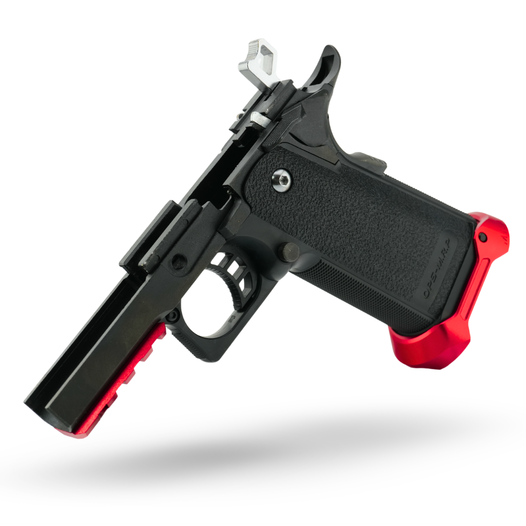 Project Genesis Two-Tone | Custom Tokyo Marui Hi-Capa 5.1 Airsoft Pistol Pre-Build in Red, alternate view 6
