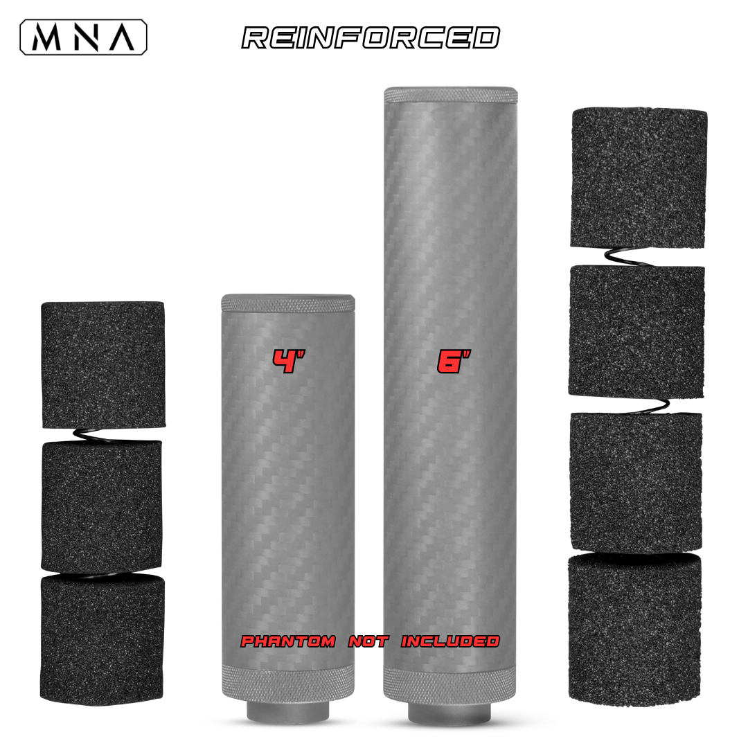 Airsoft Mock Suppressor Foam Set, Reinforced | 4in Standard, alternate view 3