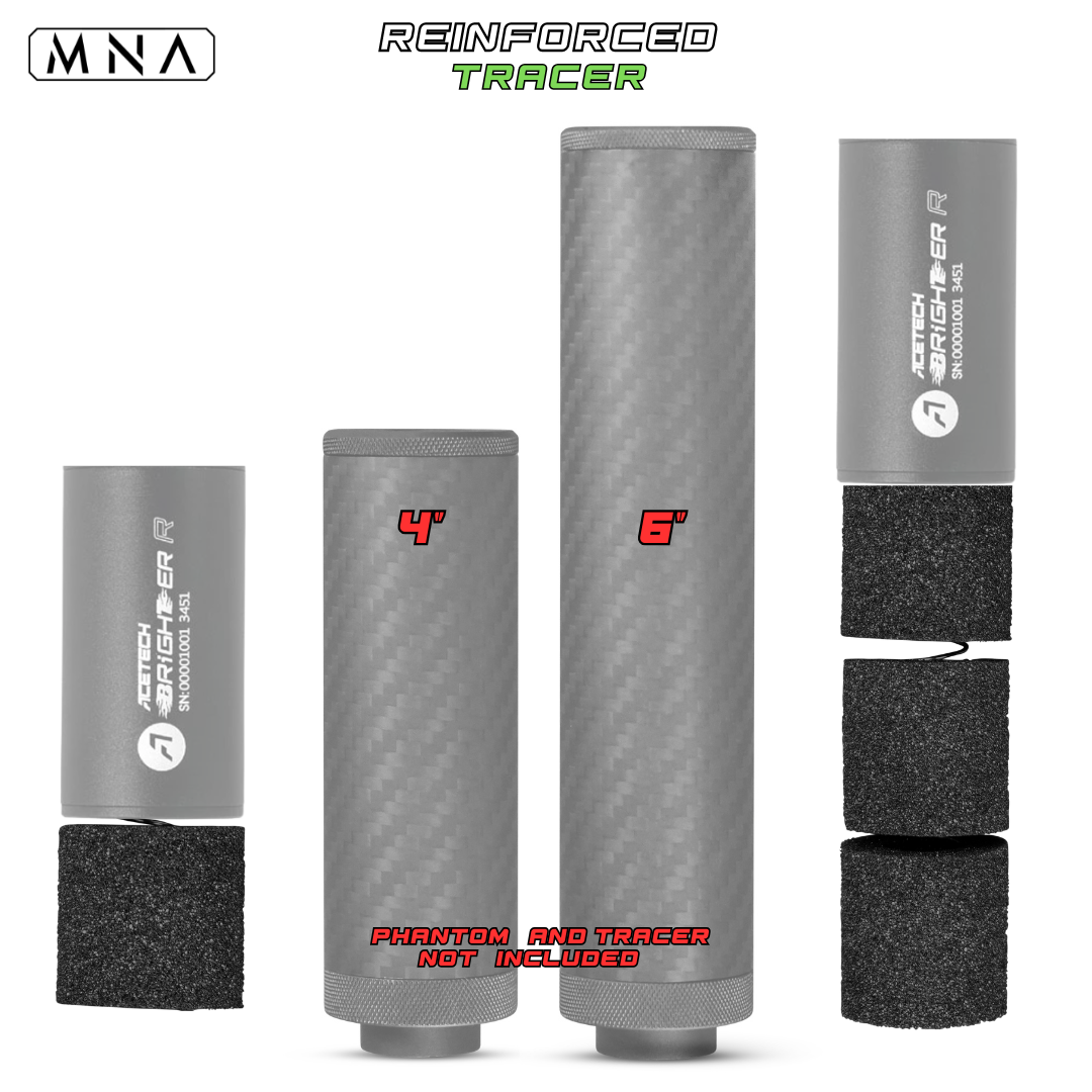 Airsoft Mock Suppressor Foam Set, Reinforced | 6in Tracer, alternate view 4