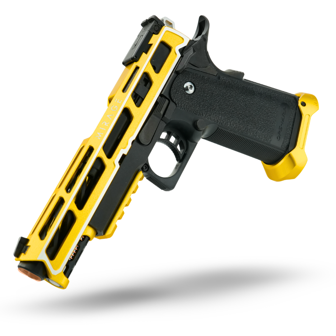 Project Genesis Two-Tone | Custom Tokyo Marui Hi-Capa 5.1 Airsoft Pistol Pre-Build in Gold, alternate view 3