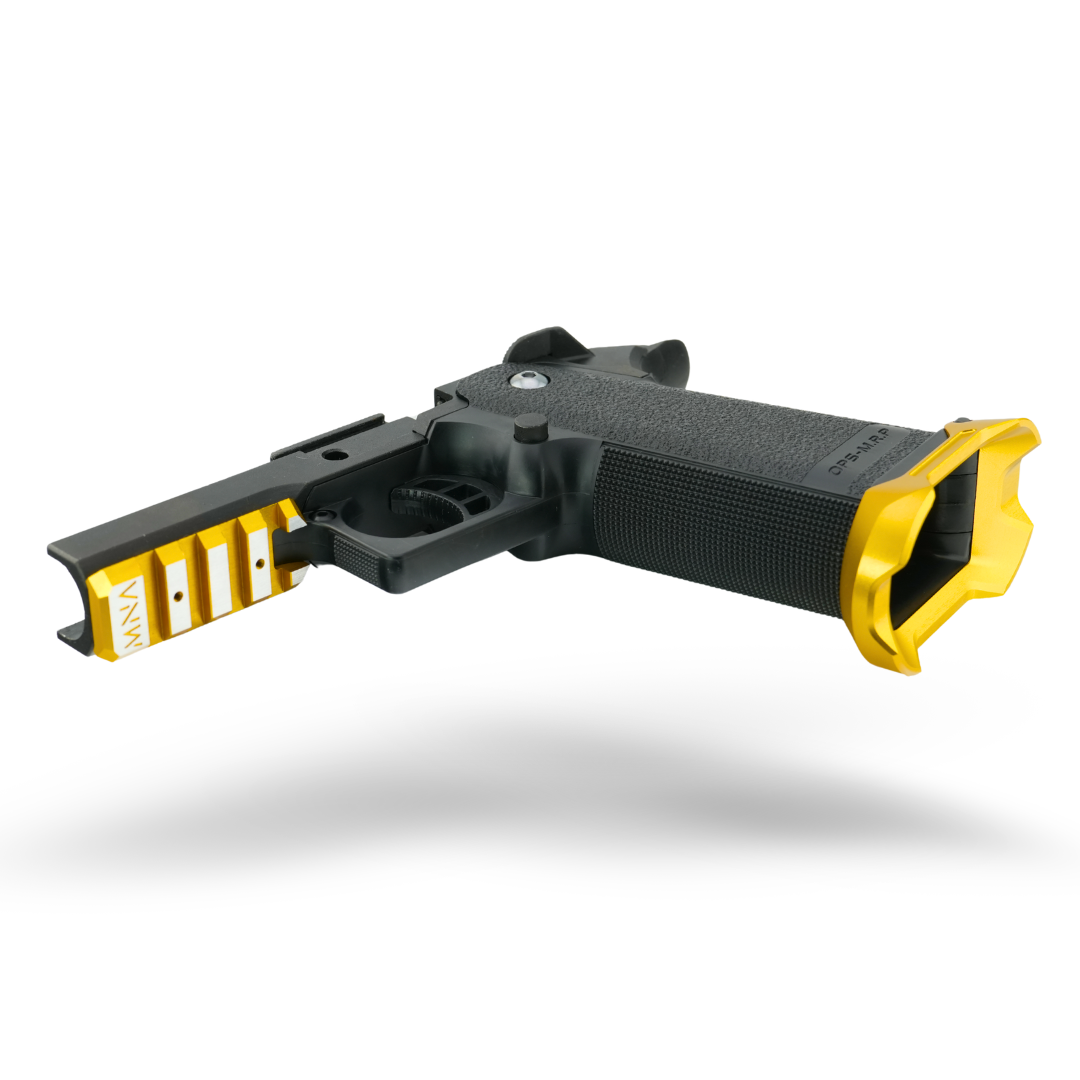 Project Genesis Two-Tone | Custom Tokyo Marui Hi-Capa 5.1 Airsoft Pistol Pre-Build in Gold, alternate view 15