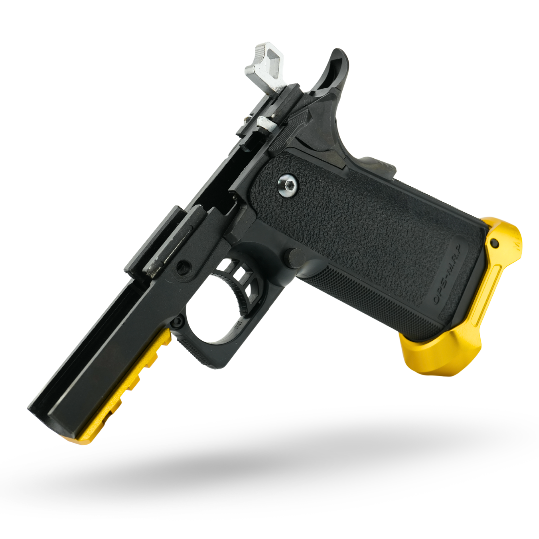 Project Genesis Two-Tone | Custom Tokyo Marui Hi-Capa 5.1 Airsoft Pistol Pre-Build in Gold, alternate view 14