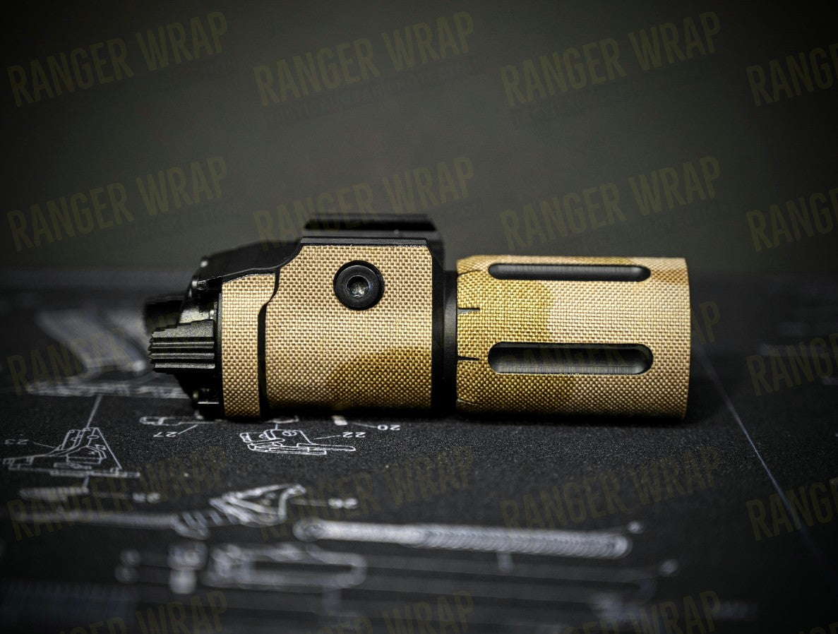 Modlite PL350 - Weapon Light Wrap in Cordura Fabric in Desert Tiger Stripe, alternate view 3