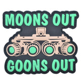 Moons Out Goons Out - Glow in the Dark - PVC Patch, alternate view 2
