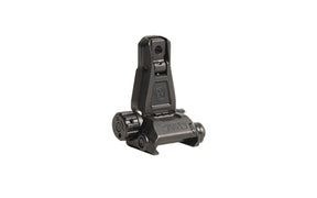 Magpul MBUS Pro rear back-up sight folded on white background