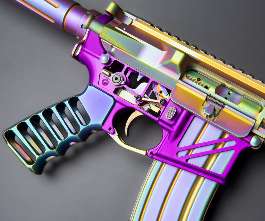 AR-15 Enhanced Trigger Guard (Matte Rainbow PVD Coated)