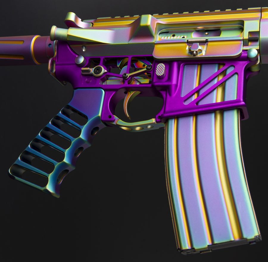 AR-15 Enhanced Trigger Guard (Matte Rainbow PVD Coated)