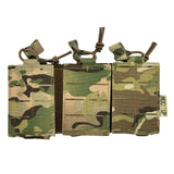 MUCTAC 1050D Nylon Laser Cut Triple Mag Pouch, Molle Compatible - Multicam