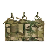 MUCTAC 1050D Nylon Laser Cut Triple Mag Pouch, Molle Compatible - Multicam, alternate view 2