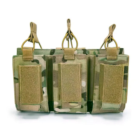 MUCTAC Kangaroo Triple Mag Pouch - 1000D Nylon, Holds 3 - 5.56 & 3 - 9mm Mags - MC, alternate view 2