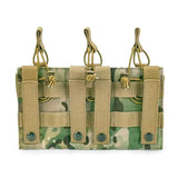 MUCTAC Kangaroo Triple Mag Pouch - 1000D Nylon, Holds 3 - 5.56 & 3 - 9mm Mags - MC, alternate view 3