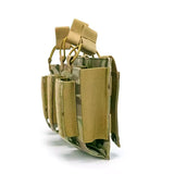 MUCTAC Kangaroo Triple Mag Pouch - 1000D Nylon, Holds 3 - 5.56 & 3 - 9mm Mags - MC, alternate view 4