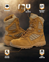 MAG SHIELD Suede Leather 8" Work Boot SZ WP in Coyote, alternate view 7