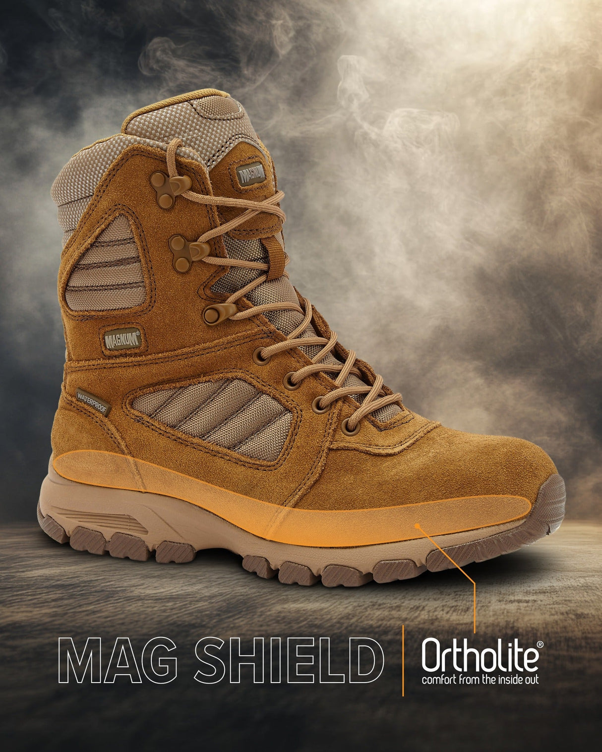 MAG SHIELD Suede Leather 8" Work Boot SZ WP in Coyote, alternate view 8