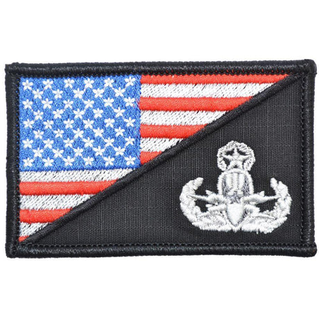 EOD MASTER Explosive Ordnance Disposal USA Flag - 2.25x3.5 Patch in Full Color
