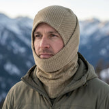 Capucha balaclava de forro polar cuadriculado