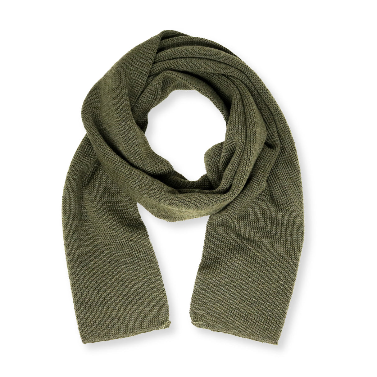 Knitted Wool Scarf in Black
