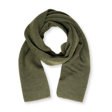 Knitted Wool Scarf in Black