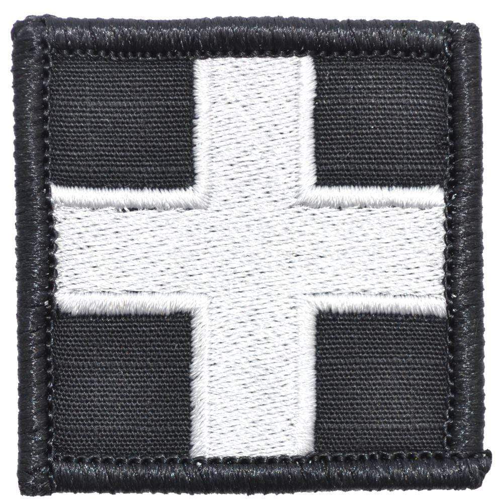Medic Cross - 2x2 Patch in Black, alternate view 2