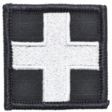 Medic Cross - 2x2 Patch in Black, alternate view 2