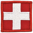 Medic Cross - 2x2 Patch in Red w/ White