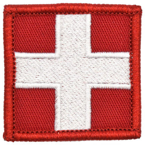 Medic Cross - 2x2 Patch in Red w/ White