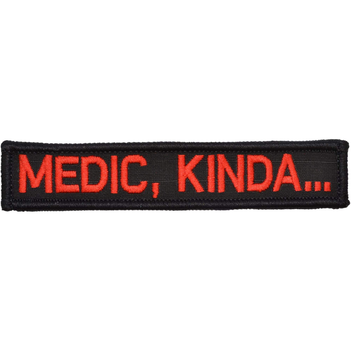Medic, Kinda... - 1x5 Patch in Black w/ Red, alternate view 2