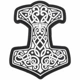 Mjölnir Thor's Hammer Norse Viking - 2.5x3 PVC Patch - Multiple Colors in Coyote Brown w/ Black, alternate view 3