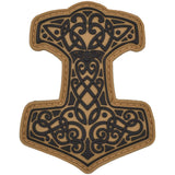 Mjölnir Thor's Hammer Norse Viking - 2.5x3 PVC Patch - Multiple Colors in Olive Drab w/ Black, alternate view 2