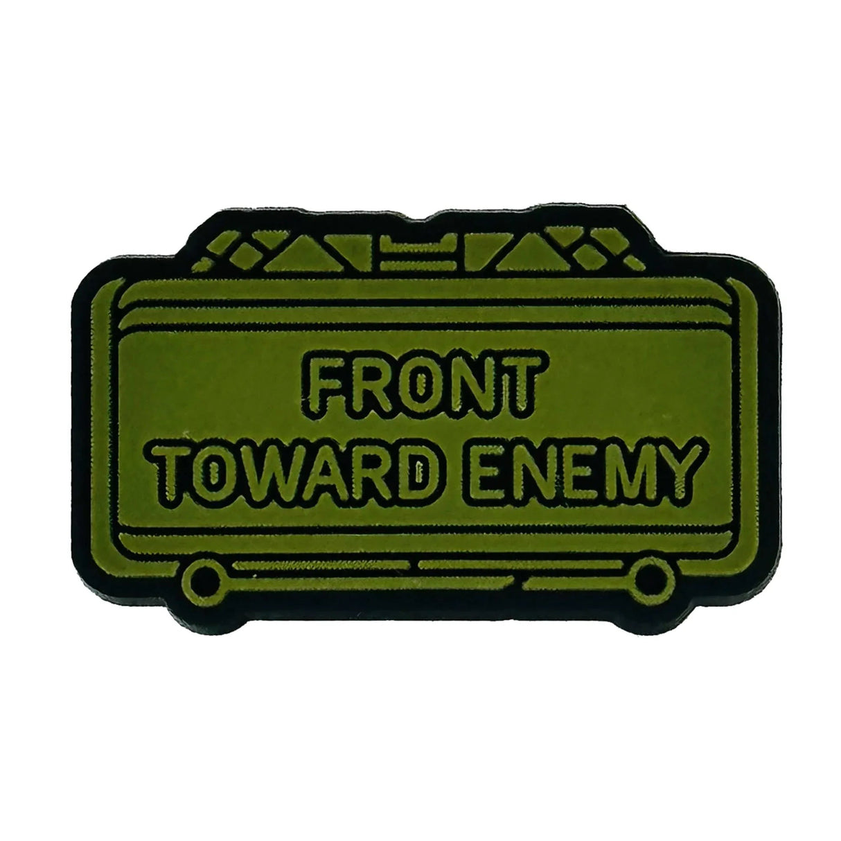 Tactical Gear Junkie Claymore Mine Shoe Charm - Single in Olive Drab w/Yellow, alternate view 2
