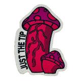 Just The Tip Mushroom Penis Shape - 4" Patch, alternate view 2