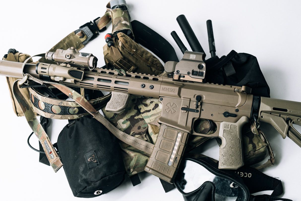 DFCO Tiger Claw — M-LOK Handstop Angled Indexer (Black, FDE, ODG, Jungle Grey)