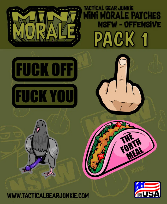 Tactical Gear Junkie Mini Morale NSFW Offensive Sticker Pack