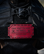 One Way Ticket to Hell Leather Patch – Red dye / Black Thread