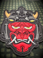 Tactical Oni Samurai with Night Vision Goggles PVC Patch - Unleash Fear and Strength