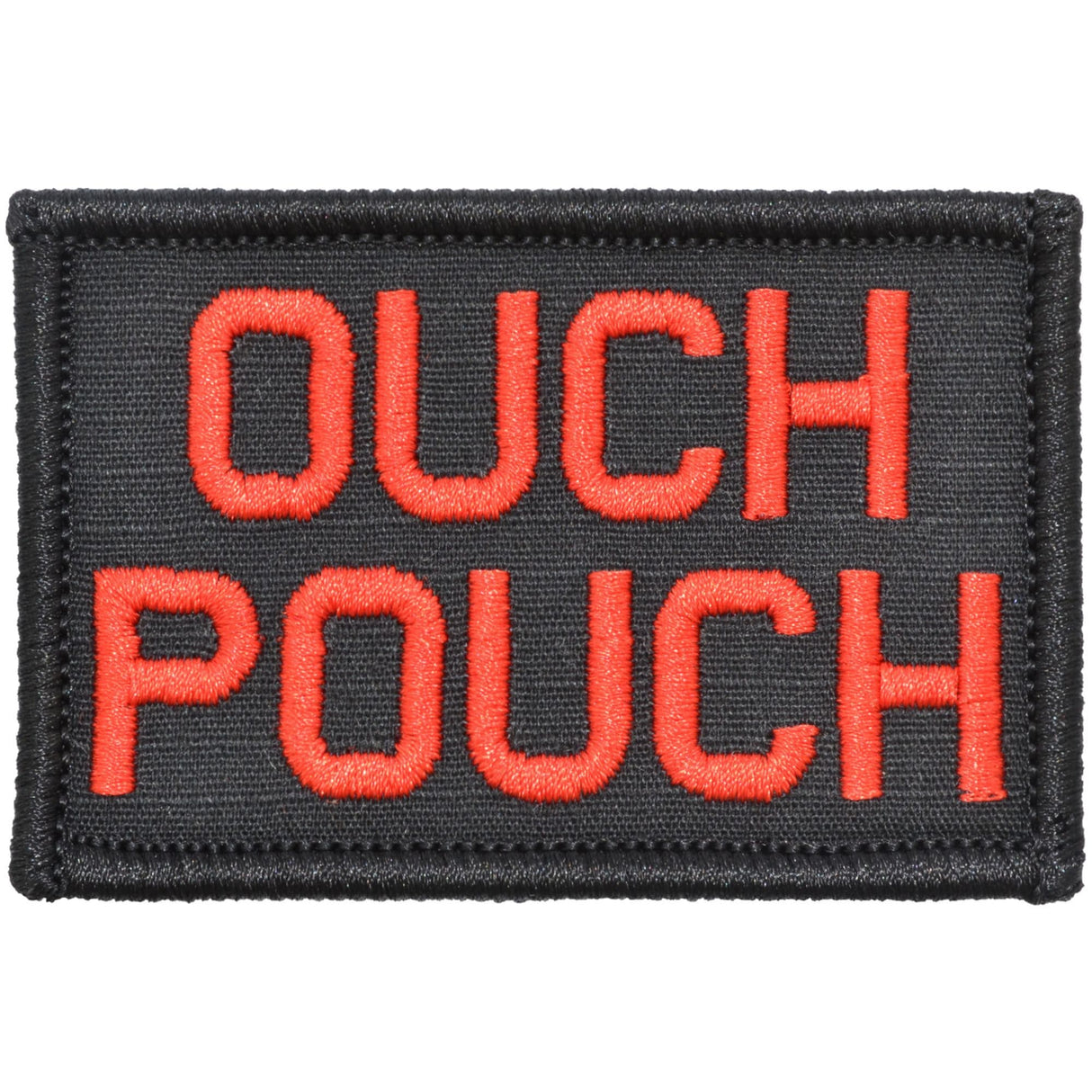 Ouch Pouch - 2x3 Patch in Black w/ Red, alternate view 2