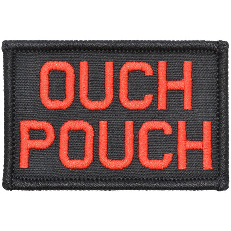 Ouch Pouch - 2x3 Patch in Black w/ Red, alternate view 2