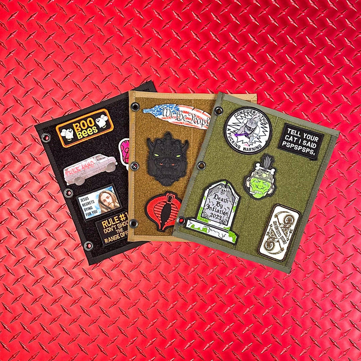 USA Made TGJ Tactical Binder Patch Page: Durable & Premium Quality in Olive Drab, alternate view 3