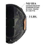 ATE® GEN2 Ballistic Helmet | NIJ IIIA High-Cut - Hard Head Veterans in Black, alternate view 38