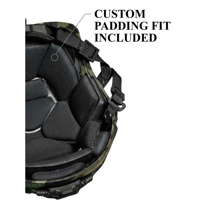 ATE® GEN2 Ballistic Helmet | NIJ IIIA High-Cut - Hard Head Veterans in Black, alternate view 41