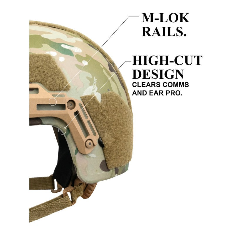 ATE® GEN2 Ballistic Helmet | NIJ IIIA High-Cut - Hard Head Veterans, alternate view 23