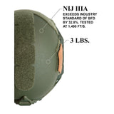 ATE® GEN2 Ballistic Helmet | NIJ IIIA High-Cut - Hard Head Veterans in Black, alternate view 14