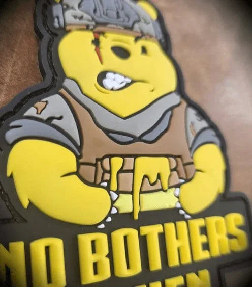 No Bothers Given Tactical Pooh Bear PVC Patch - Embrace the Honey Hunt, alternate view 3