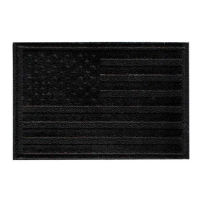 American Flag - Black Leather - Removable Patch